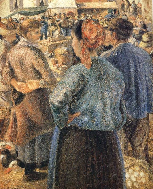 Camille Pissarro Pang plans Schwarz livestock market china oil painting image